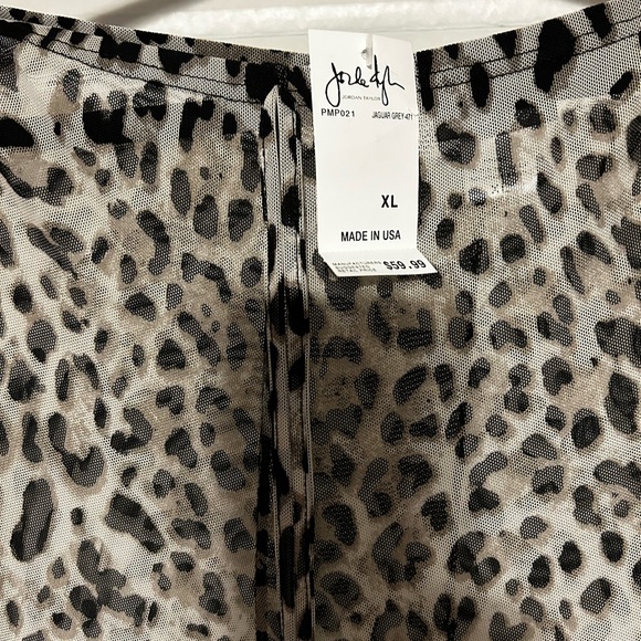 NWT Sheer Swim cover Up Pants Animal Print XL - Picture 2 of 5